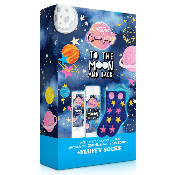 CUSSONS CREATIONS WASH GIFT SET MOON & BACK SOCKS(