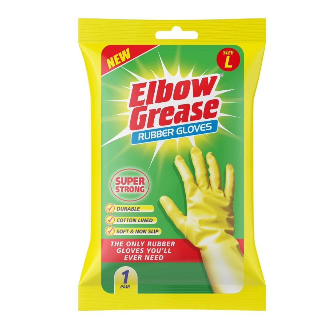 ELBOW GREASE SUPER STRONG RUBBER GLOVES LARGE