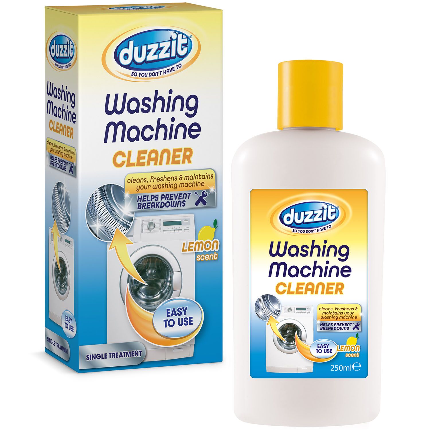 DUZZIT WASHING MACHINE CLEANER LEMON 250ML 254630