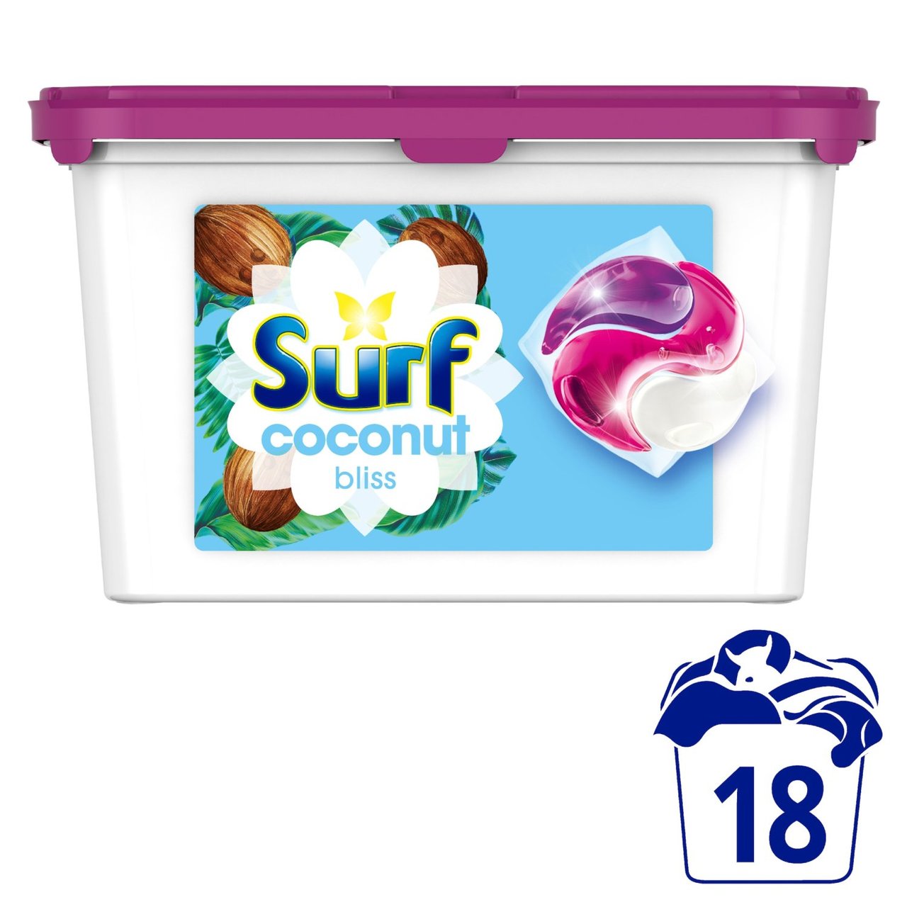 SURF 3IN1 CAPSULES 18w COCONUT BLISS