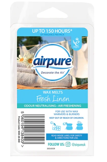 Air pure wax melts linen room