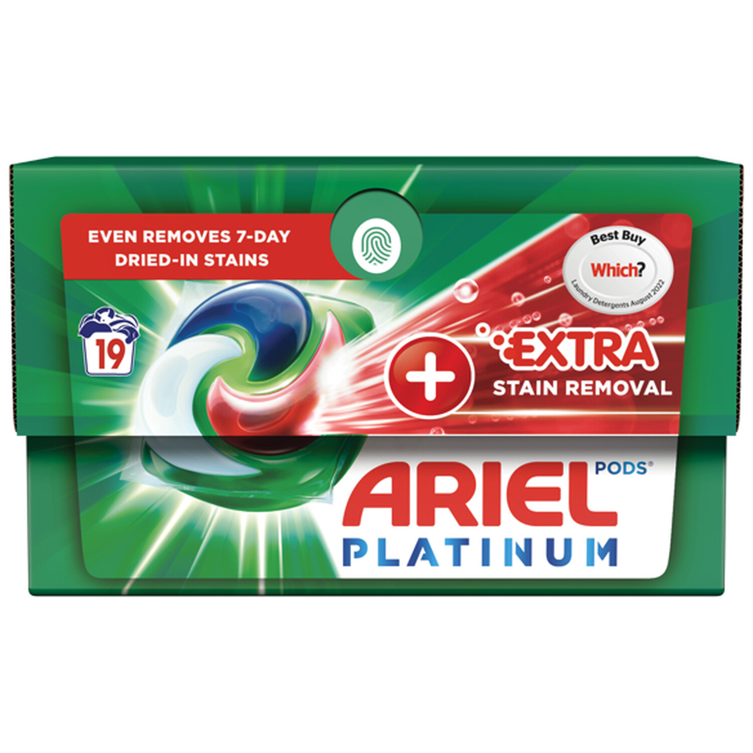 ARIEL PODS PLATINUM STAIN REMOVAL 19S
